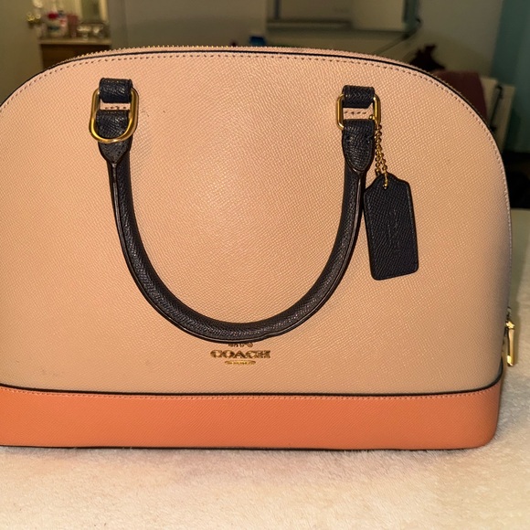 Coach Handbags - Coach Sierra Satchel Tan and Black Purse with Strap included